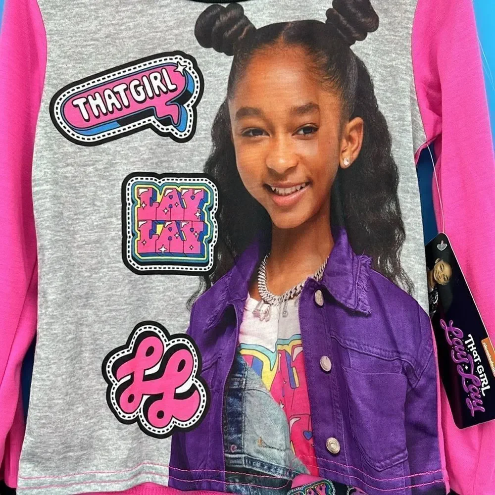 Girls Long Sleeve Pajama Lounge 2-Piece Set 2-Pack Size XS 4/5